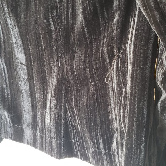 San Francisco Black Crushed Velour Fitted Blazer w/Satin Belt, 5 - Picture 10 of 16